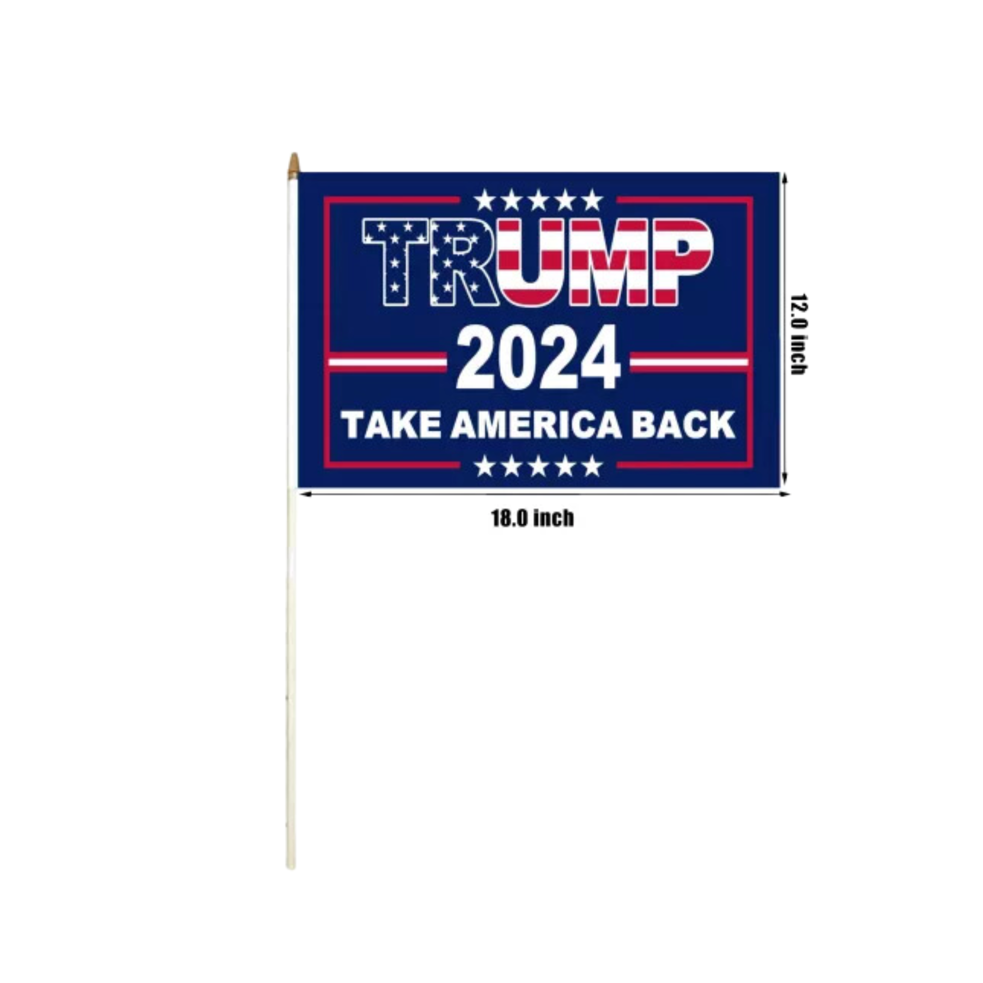 K & S WHOLESALE INC – Engroshandel Flag – Trump 2024 3 designs håndflag 36 CT3