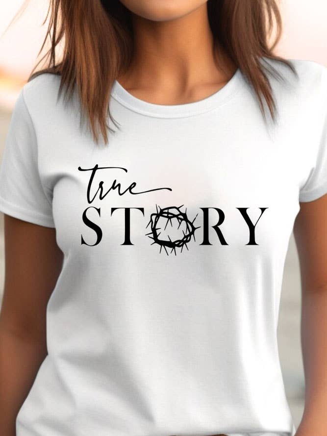 True Story Thorn Crown, Christian, Unisex Round Neck for wholesale by Top Avenue