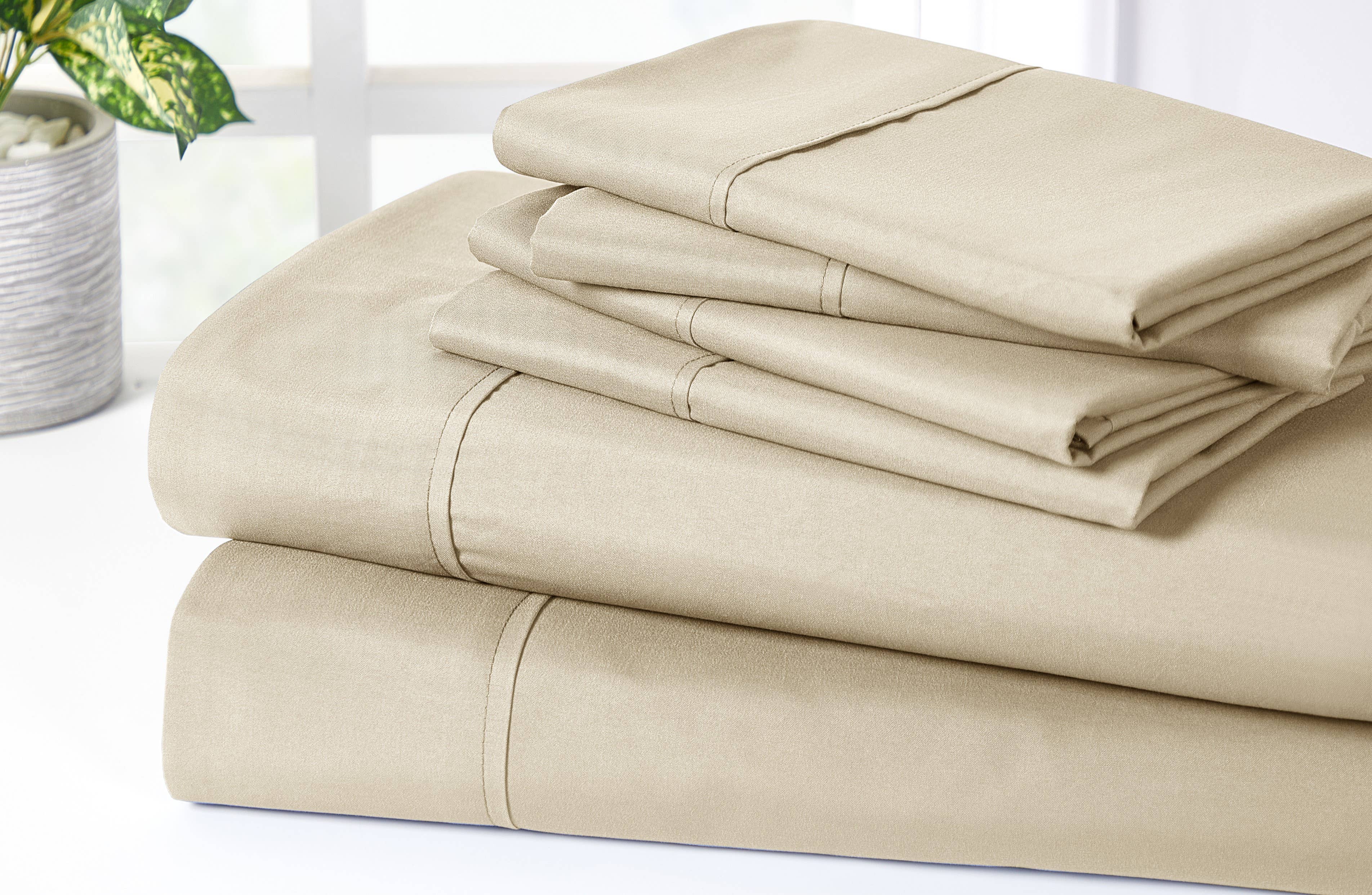 Bed Bath Fashions - Wholesale Sheet Set - Bibb Home 2000 Count 6-Piece Bamboo Sheet Set with Suregrip34