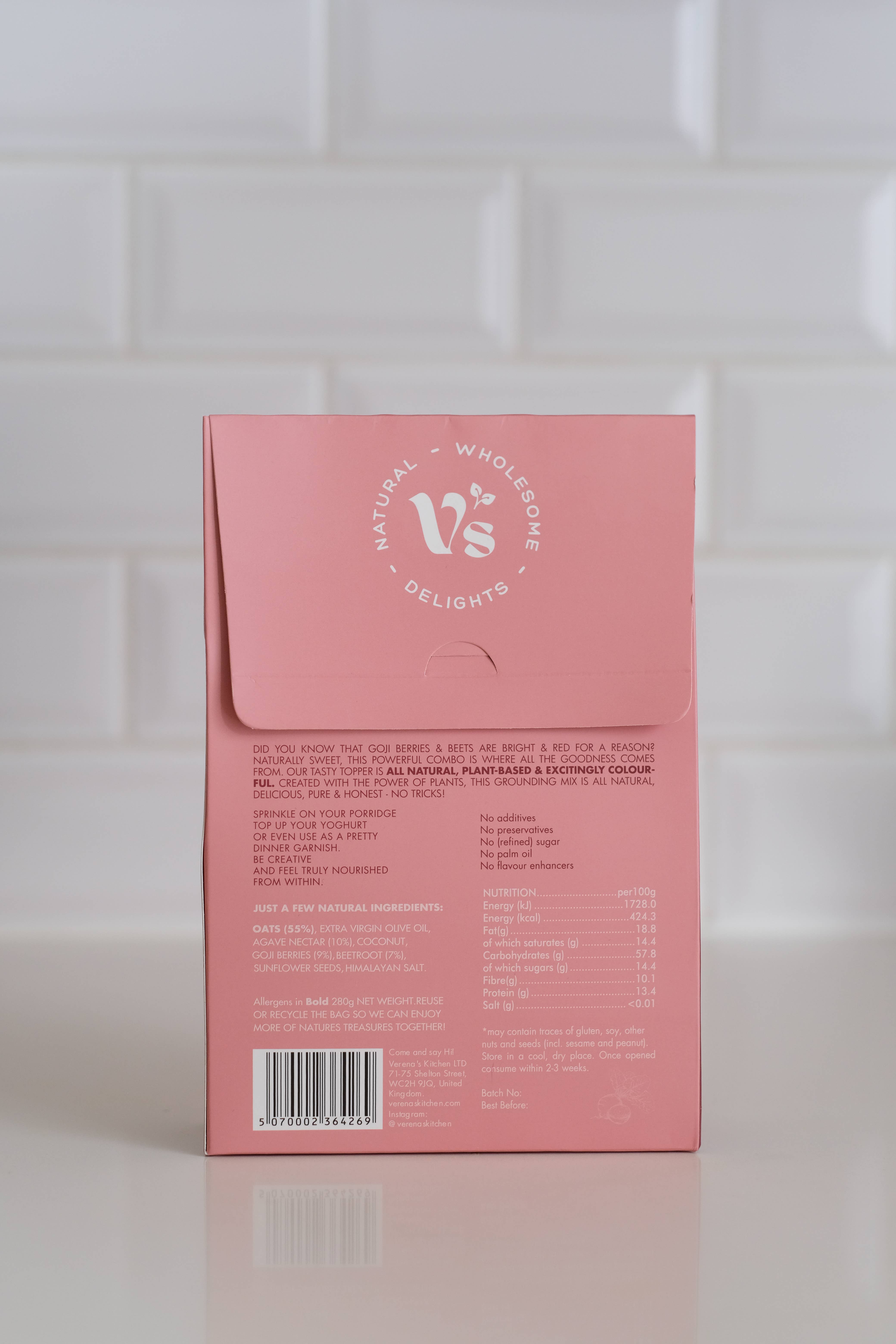 Verenas Kitchen LTD – wholesale Granola – Goji Beet Heaven - Superfood Topper1