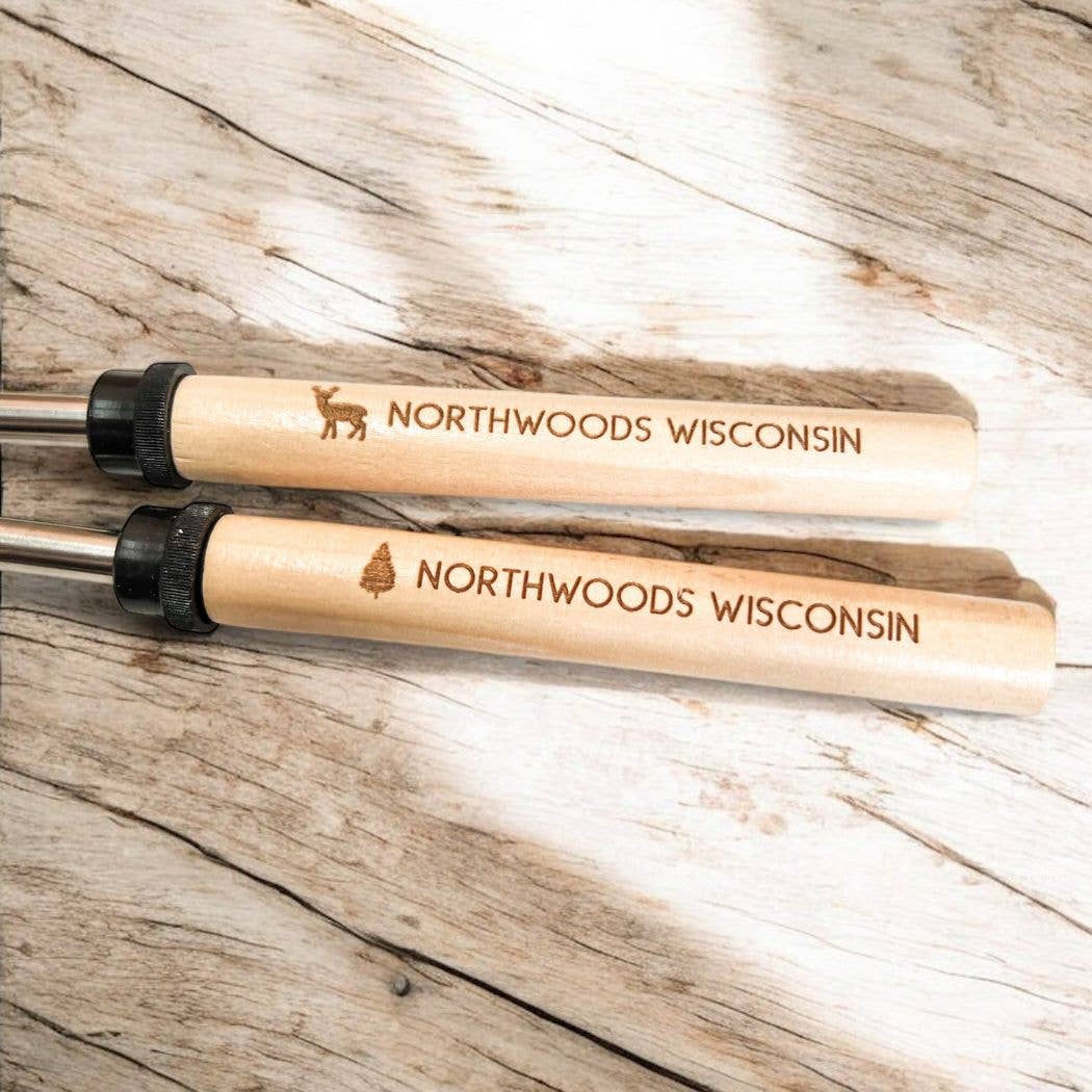 Wild Larch Creative - Wholesale Outdoor Grill Tools - City/State Custom S'More Sticks -Marshmallow Roasting Sticks6