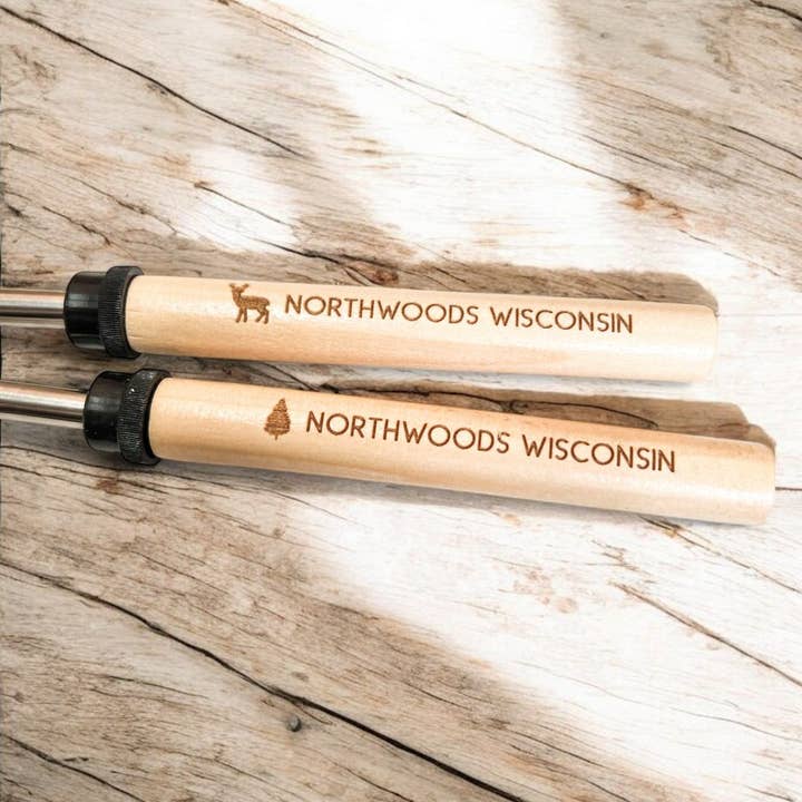 Wild Larch Creative - Wholesale Outdoor Grill Tools - City/State Custom S'More Sticks -Marshmallow Roasting Sticks6