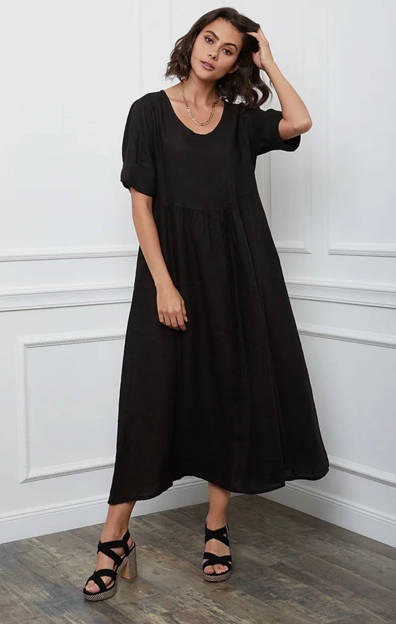 LÉA & LUC - Wholesale Dress - Women's - Long dress in 100% linen REF.714856