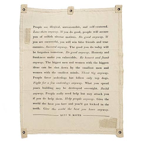 Canvas Wall Hanging - Anyway - 46" x 57" for wholesale by Sugarboo & Co