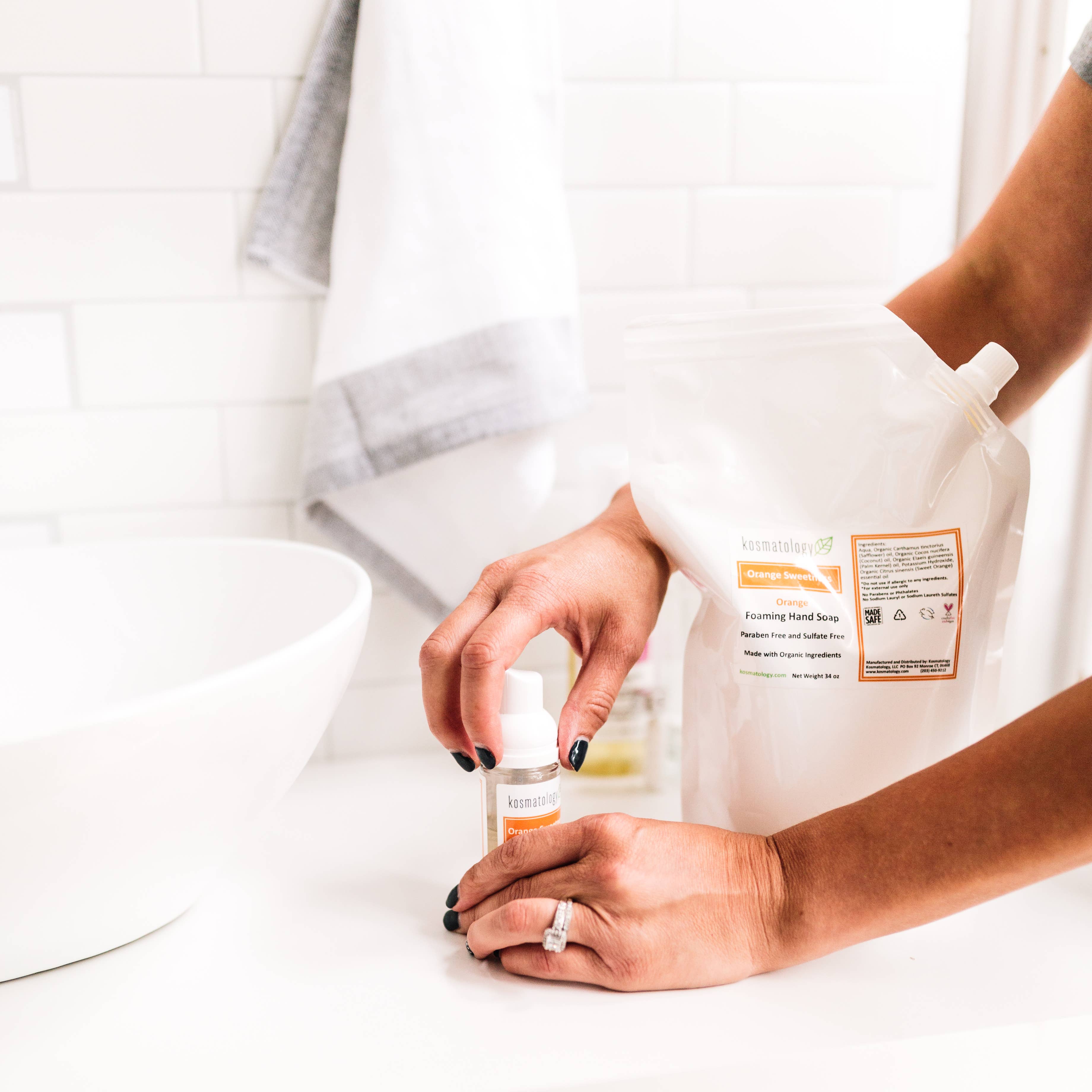 Kosmatology - Wholesale Hand Soap/Wash - Orange Foaming Hand Soap Refill | Organic - 34oz2