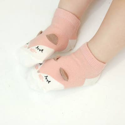 Ringbell Pink Cat Socks for wholesale by Vaenait Baby