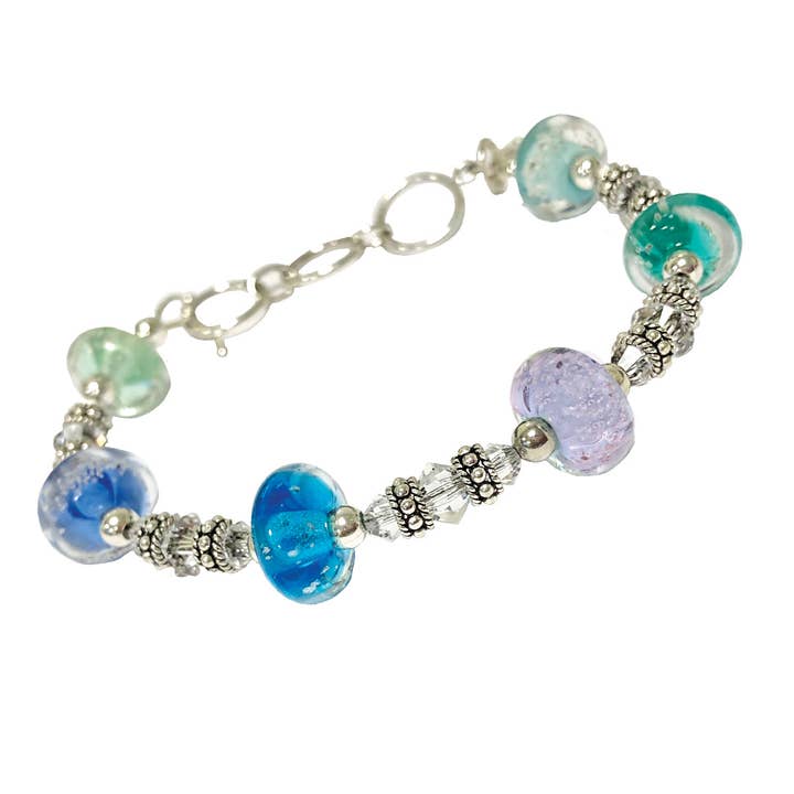 Beach Memories meerkleurige zandkralenarmband voor wholesale door Beach Memories® Glassworks