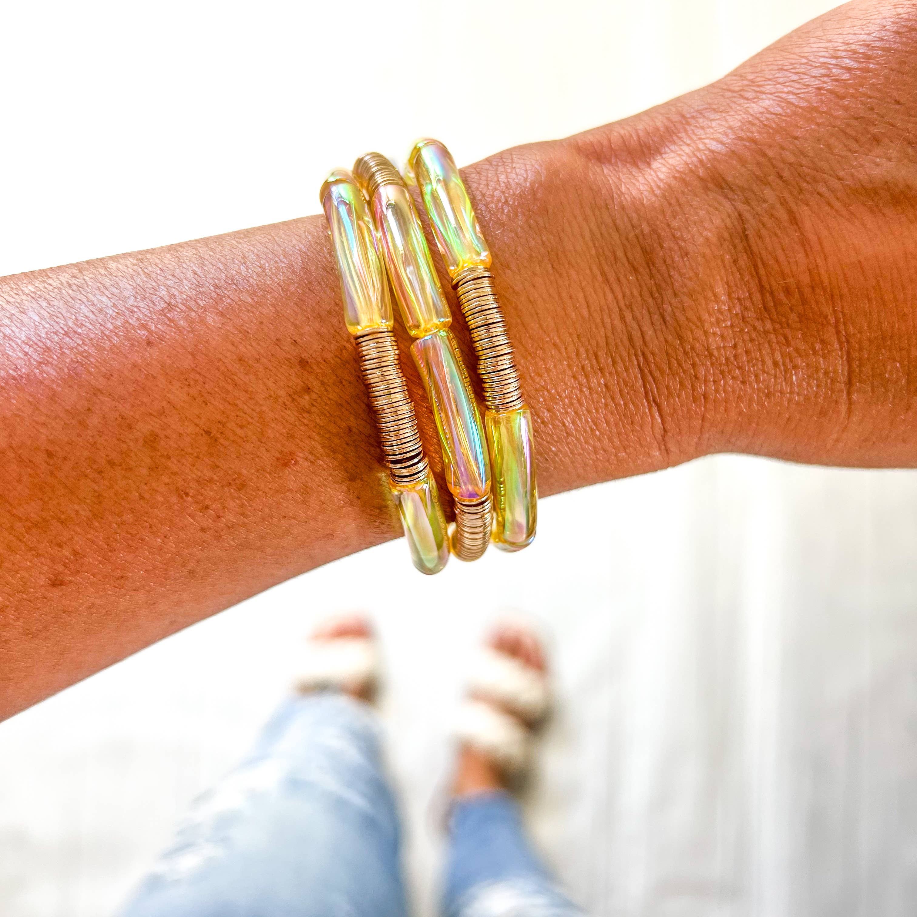 Savvy Bling - Wholesale Beaded Bracelet - Metallic Tube Bracelets83