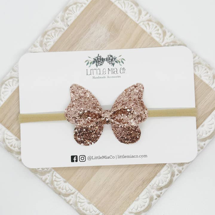 Cerchietto Farfalla Oro Rosa per la vendita all'ingrosso da parte di Little Mia Co.