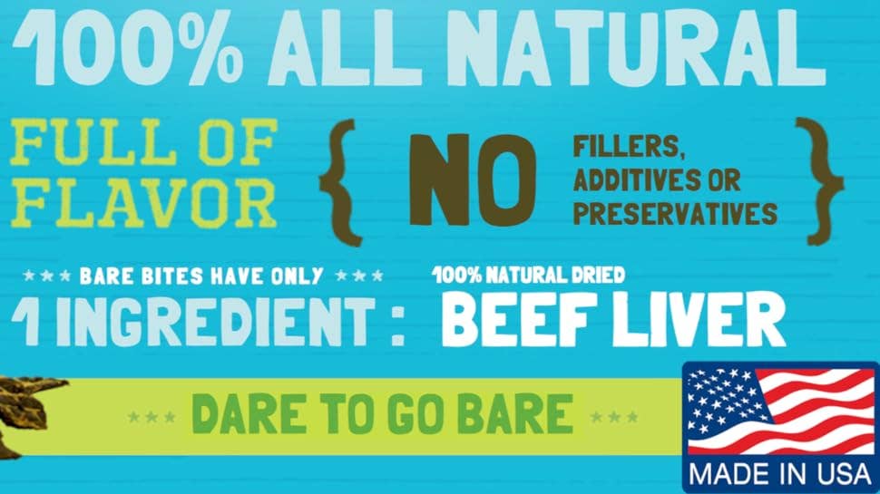 Mr. Peanut's - Wholesale Pet treats – Dog - Bare Bites 100% All Natural Dehydrated Beef Liver Dog and Cat Treats, 1LB - Made in USA2