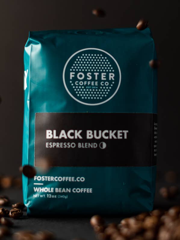 Espresso Black Bucket (Blend) en vrac pour la vente par Foster Coffee Co