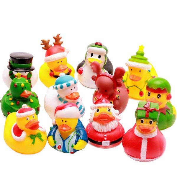 Patitos de baño mezcla navideña - Set de 12 para venta al por mayor de Duckshop