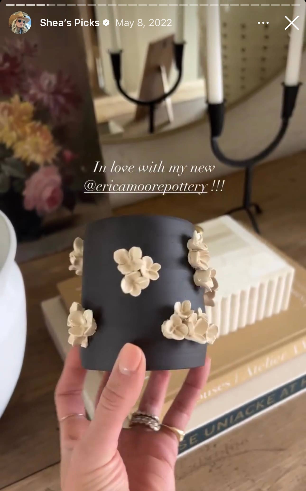 Erica Moore Pottery - Wholesale Vase - Charcoal Flower Vase3