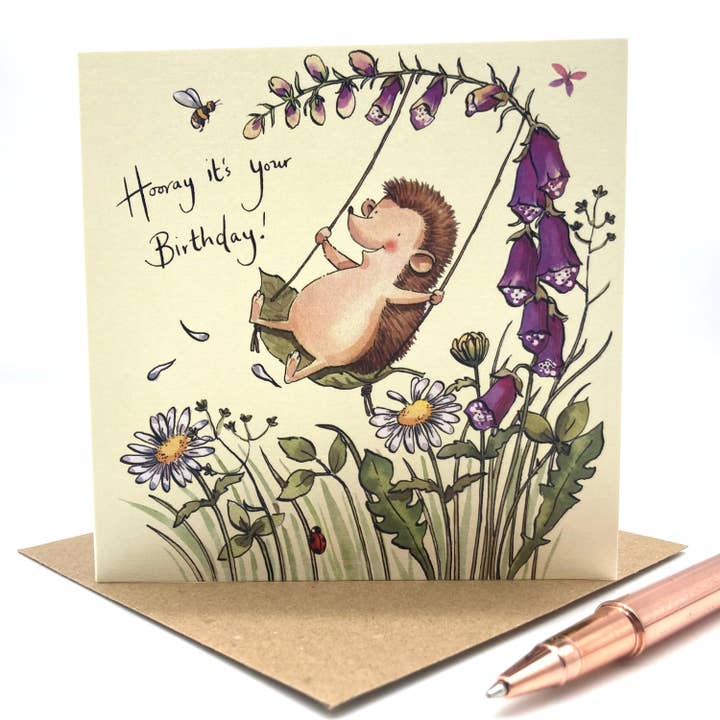 Carte d'anniversaire - Hourra c'est ton anniversaire pour la vente par Ink and Snail Limited