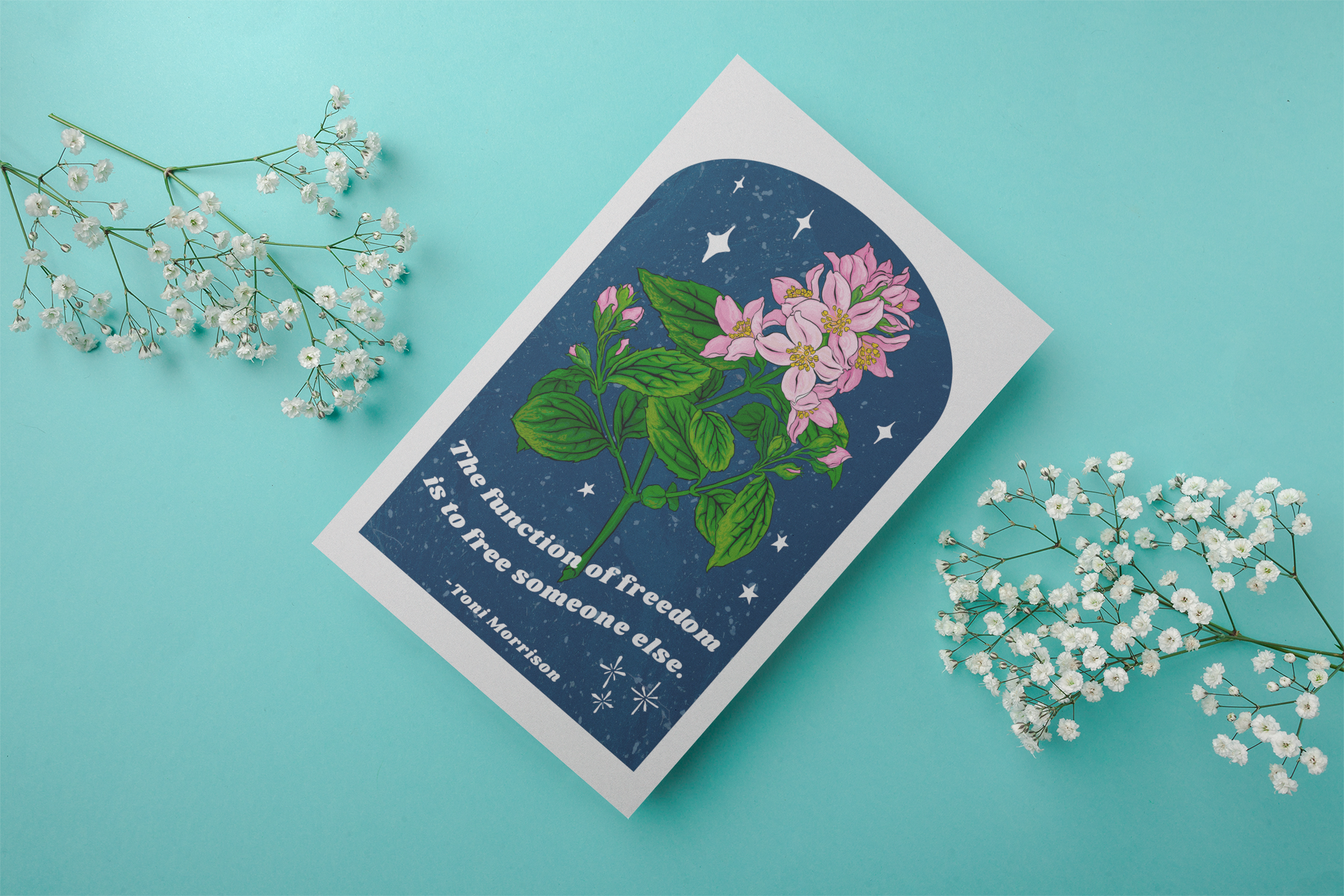 Fabulously Feminist - Wholesale Art Print - The Function of freedom, Toni Morrison:  Feminist Art Print2