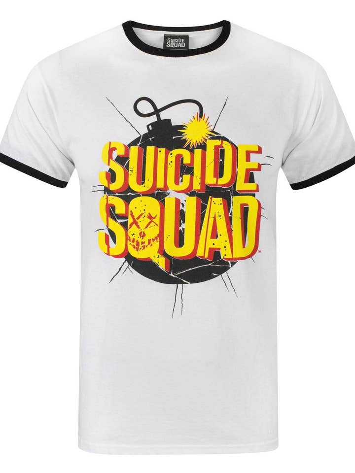 T-shirt Unissexo de Manga Curta com Logótipo Branco da DC Comics por atacado de Vanilla Underground