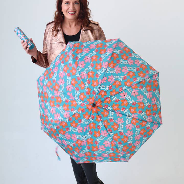 Teal Tango Umbrella in a Bottle for wholesale by Vinrella