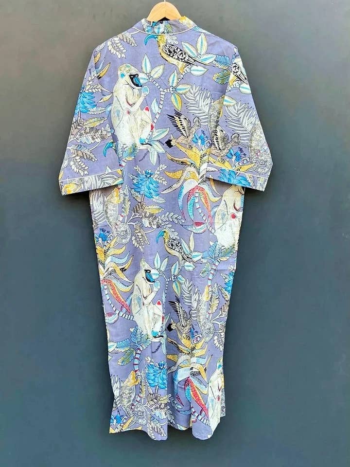 bhavnas boutique - Wholesale Kimono - Women's - Monkey Print Women Kimono, Free Size Dressing Gown