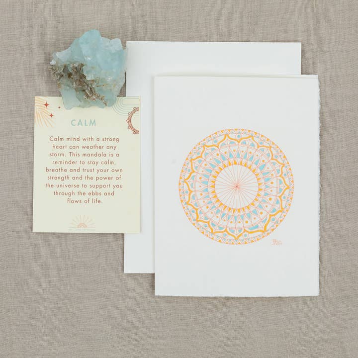 Roligt Mandala lykønskningskort for engroshandel hos Beacons Mandala