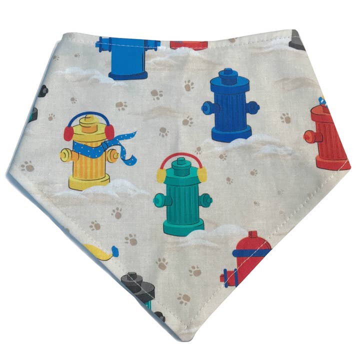 Snowy Hydrants - Winter Snow Holiday Christmas Snap Dog & Cat Bandana for wholesale by Very Vintage Designs