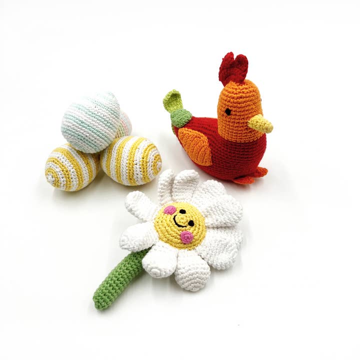 Pebble - Wholesale Handheld Rattle - Baby - Daisy Flower Rattle – Bright & Cheerful Playtime Companion