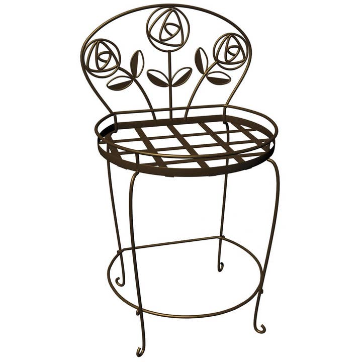 Rose Garden Chair Stand 18" Black for wholesale by Plastec Products