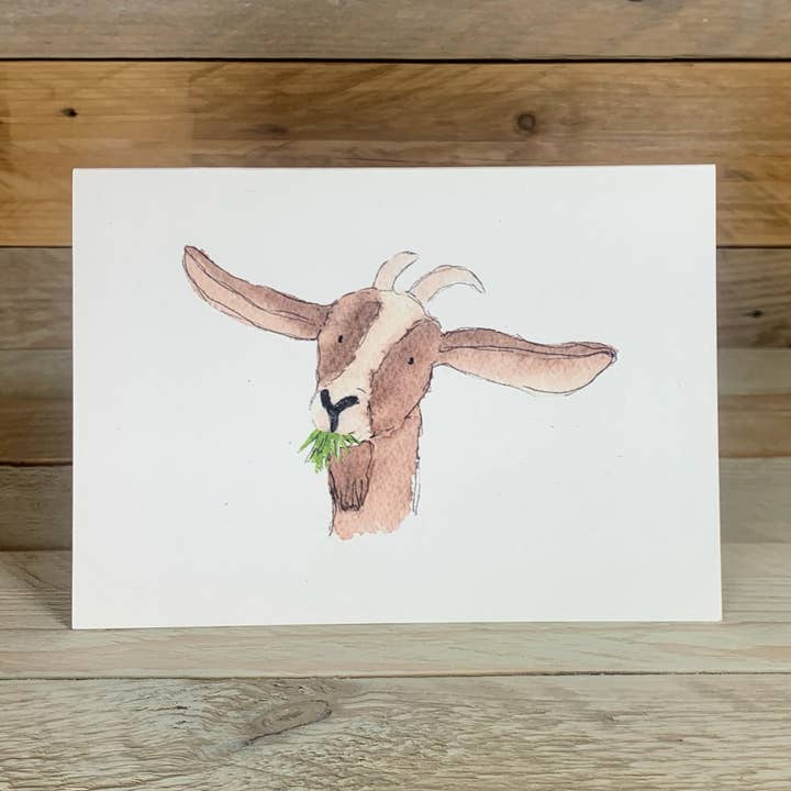 Goat Note Card for wholesale by Arty Bee Designs
