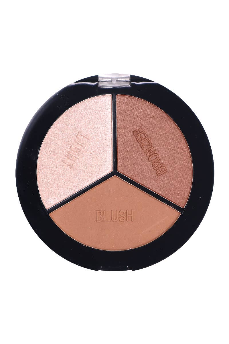 PINEAPPLE Beauty - Wholesale Makeup Contour - Makeup She CP155 3Color Contour Palette - 12pc3