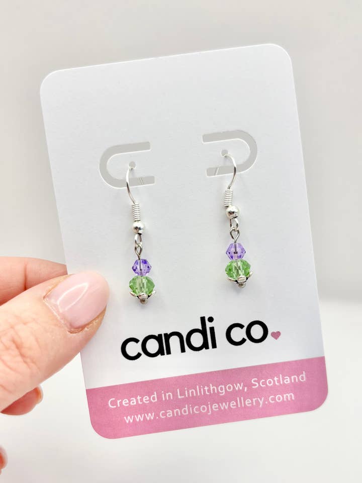 Scottish Thistle Dangle Earrings for wholesale by Candi Co Jewellery