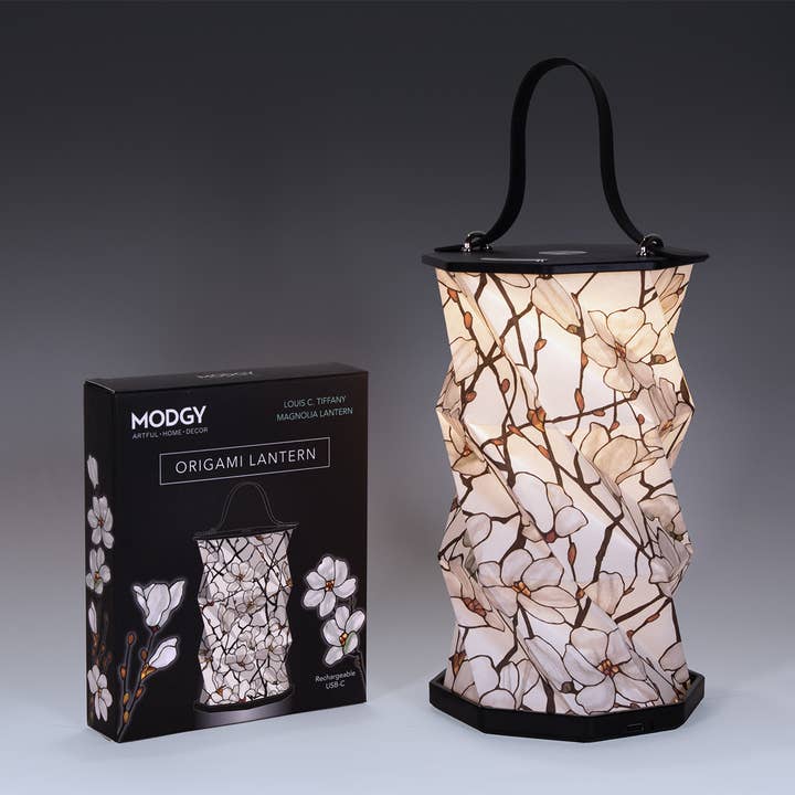 Modgy Louis C. Tiffany Magnolia Window Origami Lantern for wholesale by Modgy