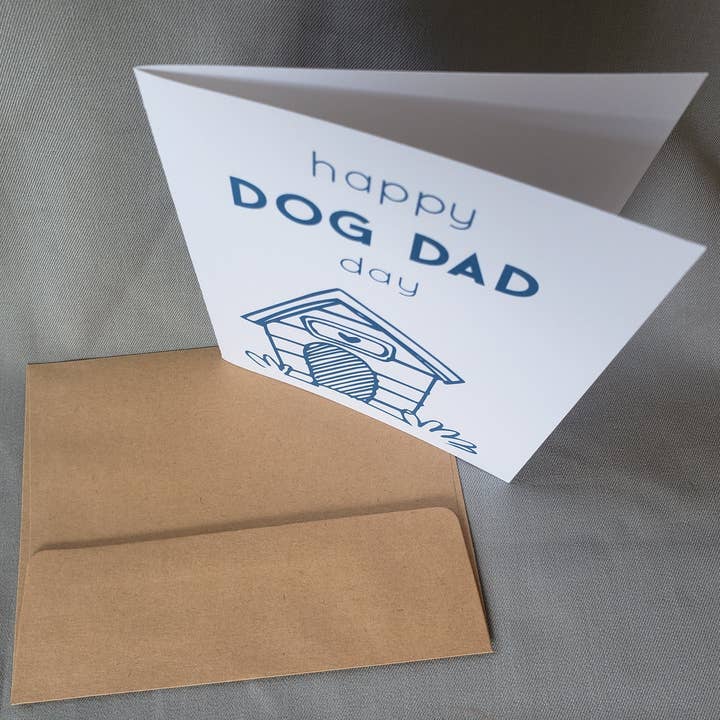 Daisy Print Company – wholesale Farsdagskort – Fars dag kort - glad hund pappa dag