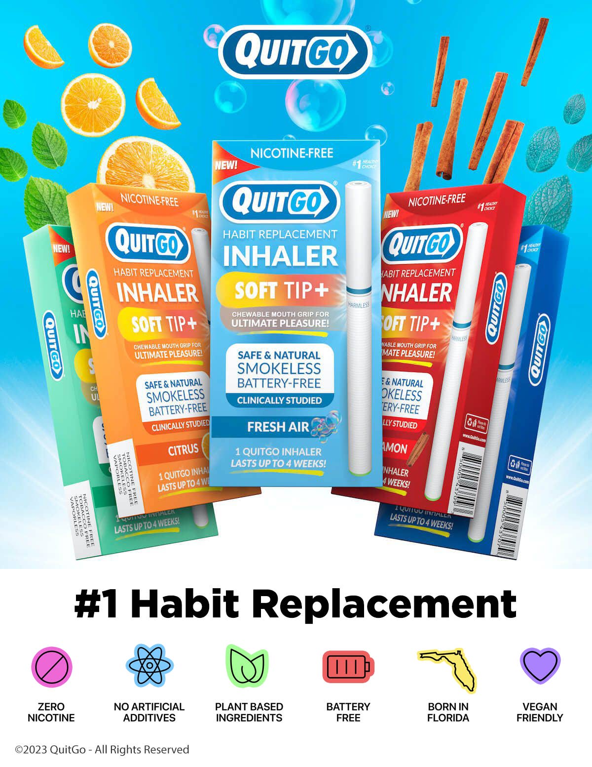 QuitGo - Wholesale Oral Supplement/Vitamin - QuitGo® Flavored Air – Citrus3