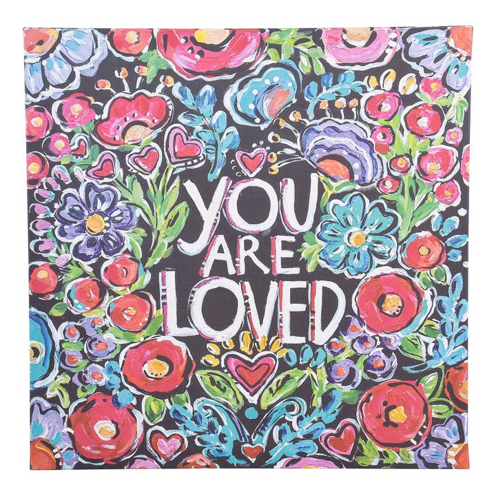 You Are Loved Flower Canvas - Valentine's for wholesale by Glory Haus