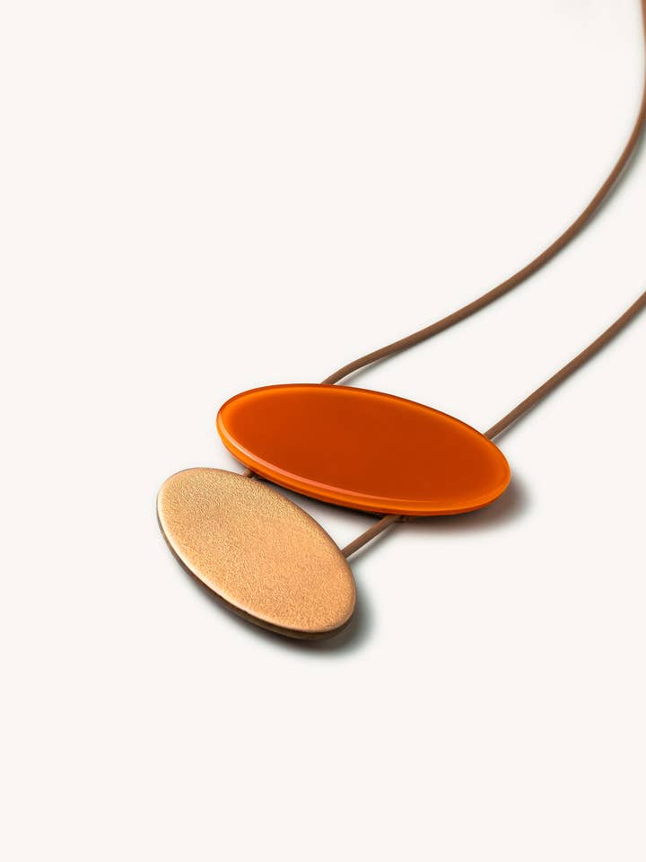 Grain Necklace - Bright Orange for wholesale by Garda