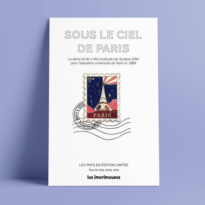 Pin Timbre — París 7.º, Bajo el cielo de París – Edición limitada – Las Impresoras para venta al por mayor de LES IMPRIMEUSES