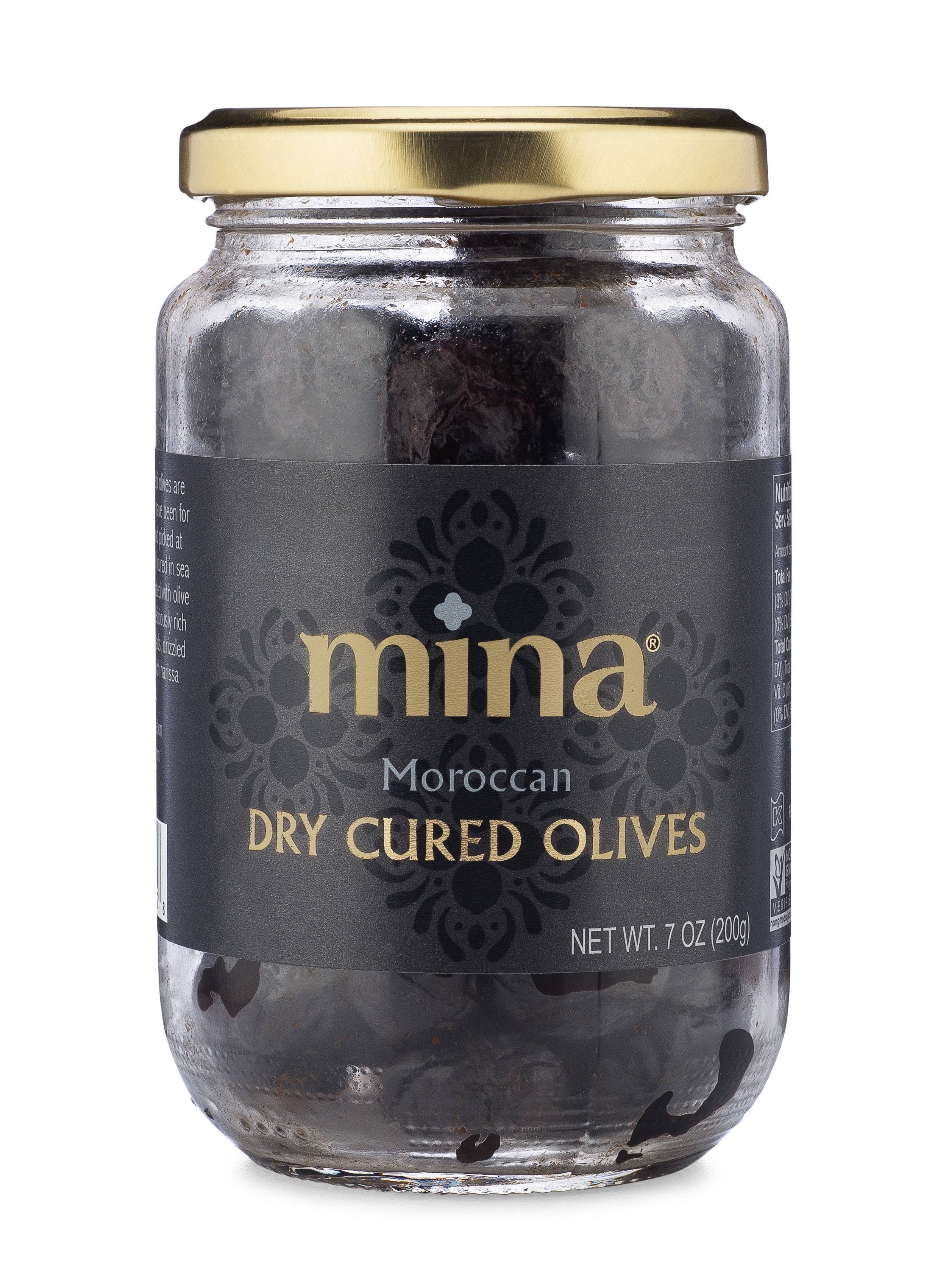 Mina - Wholesale Olives - 7 oz Dry Cured Black Olives