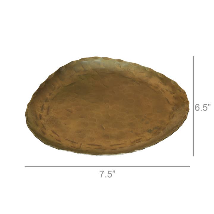 HomArt - Wholesale Decorative Plate/Dish/Bowl - Fika Organic Plate, Brass - Med