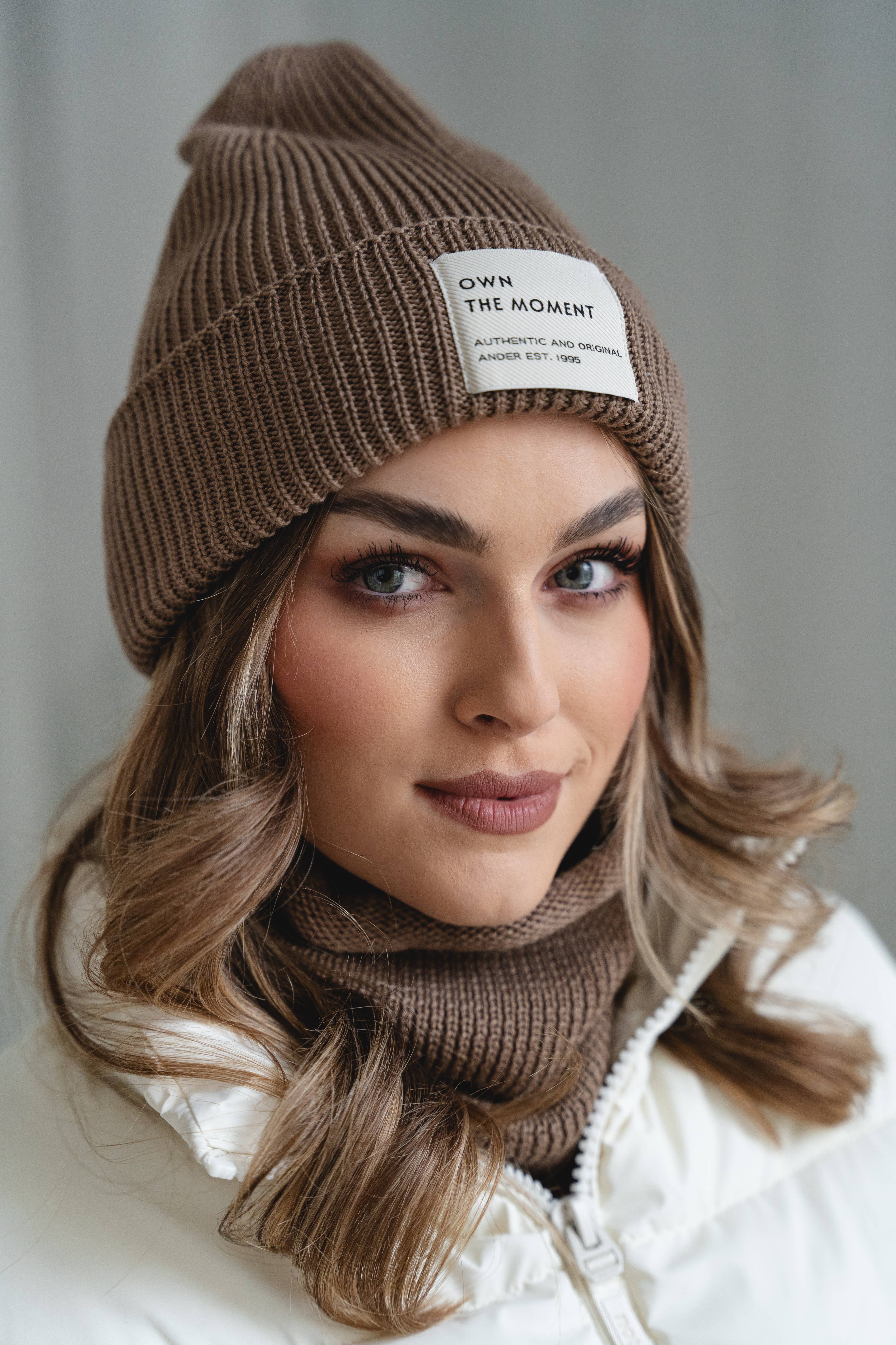 Ander - Wholesale Beanie - Women's - New Brigid 100%  Merino Wool set! Beanie + snood made in PL12