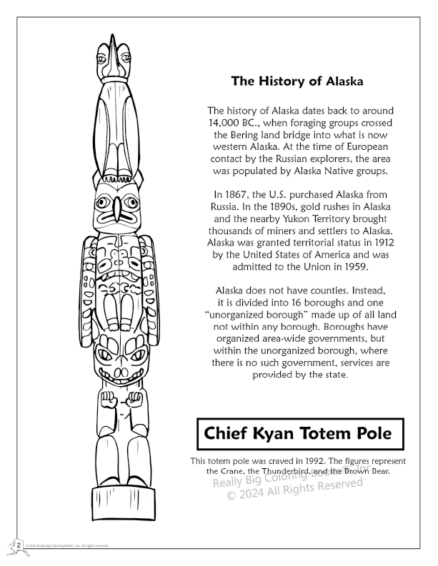 Really Big Coloring Books | ColoringBook.com - Wholesale Coloring & Activity Book - Kids & Baby - Alaska State Coloring Book 8.5 x 111