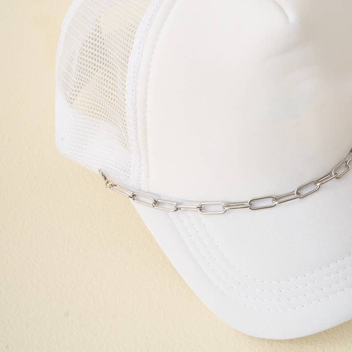 Trucker Hat Chain-Paperclip Chain-Silver for wholesale by The Darling Effect