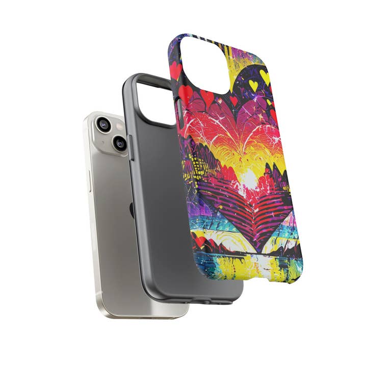 Studio 653 Clothing Co - Wholesale Phone Case - Women's - Vibrant Heart Sunset Tough Phone Case26
