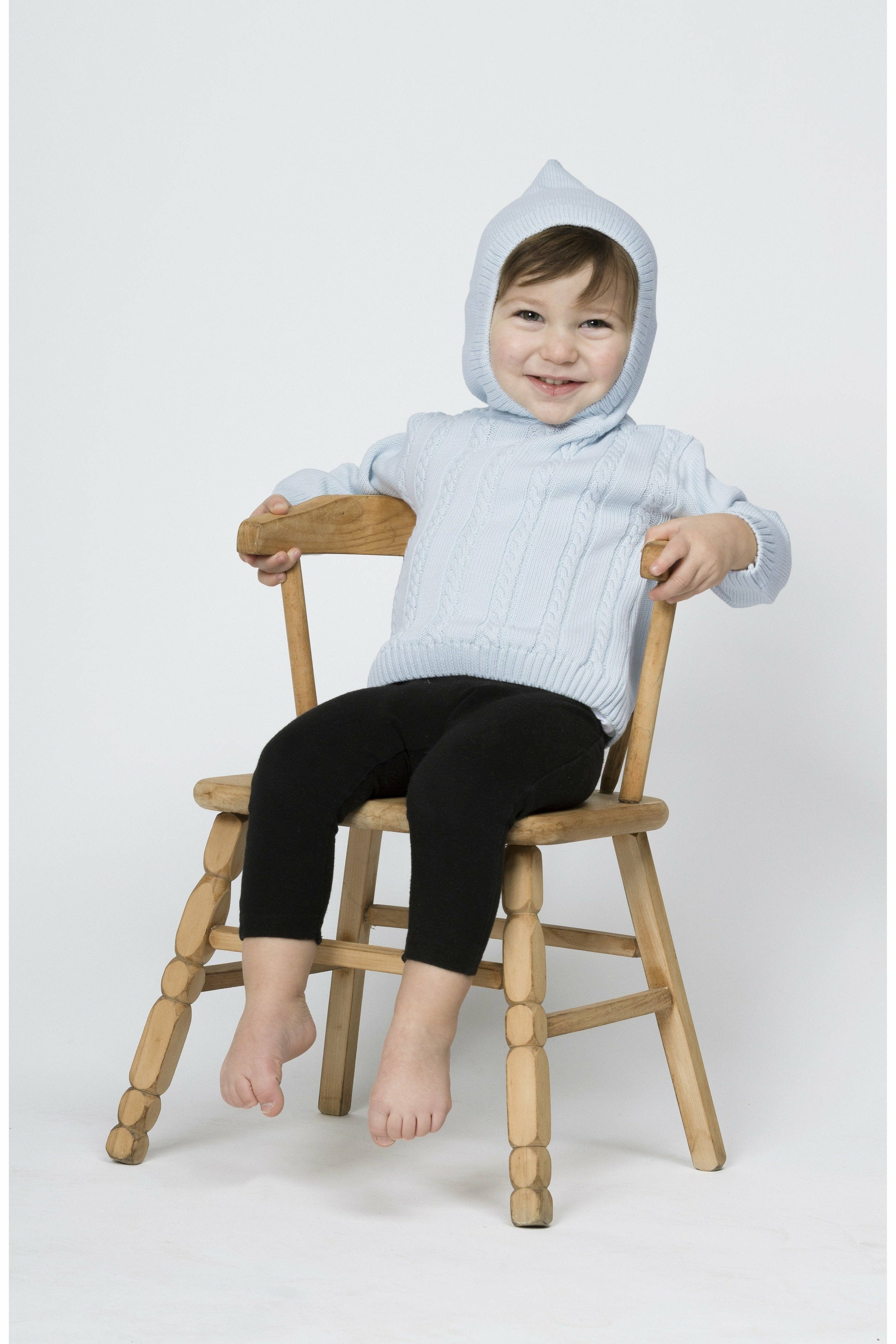 Julius Berger & Carriage Boutique – Camisola - Crianças por atacado – Suéter azul com zíper nas costas1