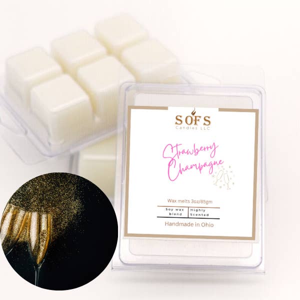 Strawberry Champagne | Wax Melts | 3oz for wholesale by S of S Candles llc