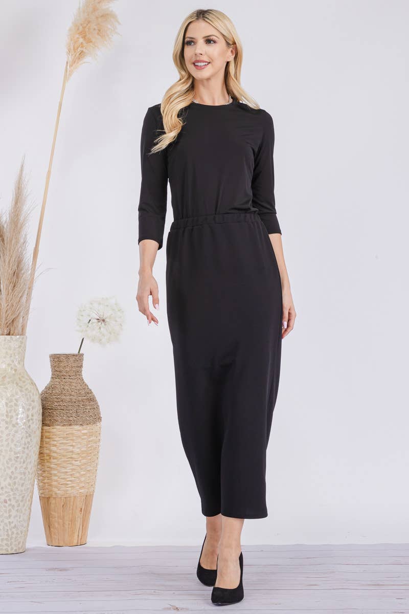 Celeste Clothing - Wholesale Skirt - Women's - CLASSSIC LONG PENCIL SKIRT IN MISSY & PLUS SIZE -CS237702