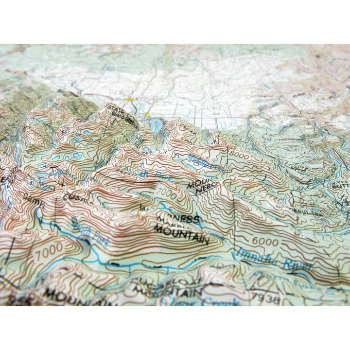 Map Shop – wholesale Karta – Grangeville, ID Raised Relief Map av Hubbard2