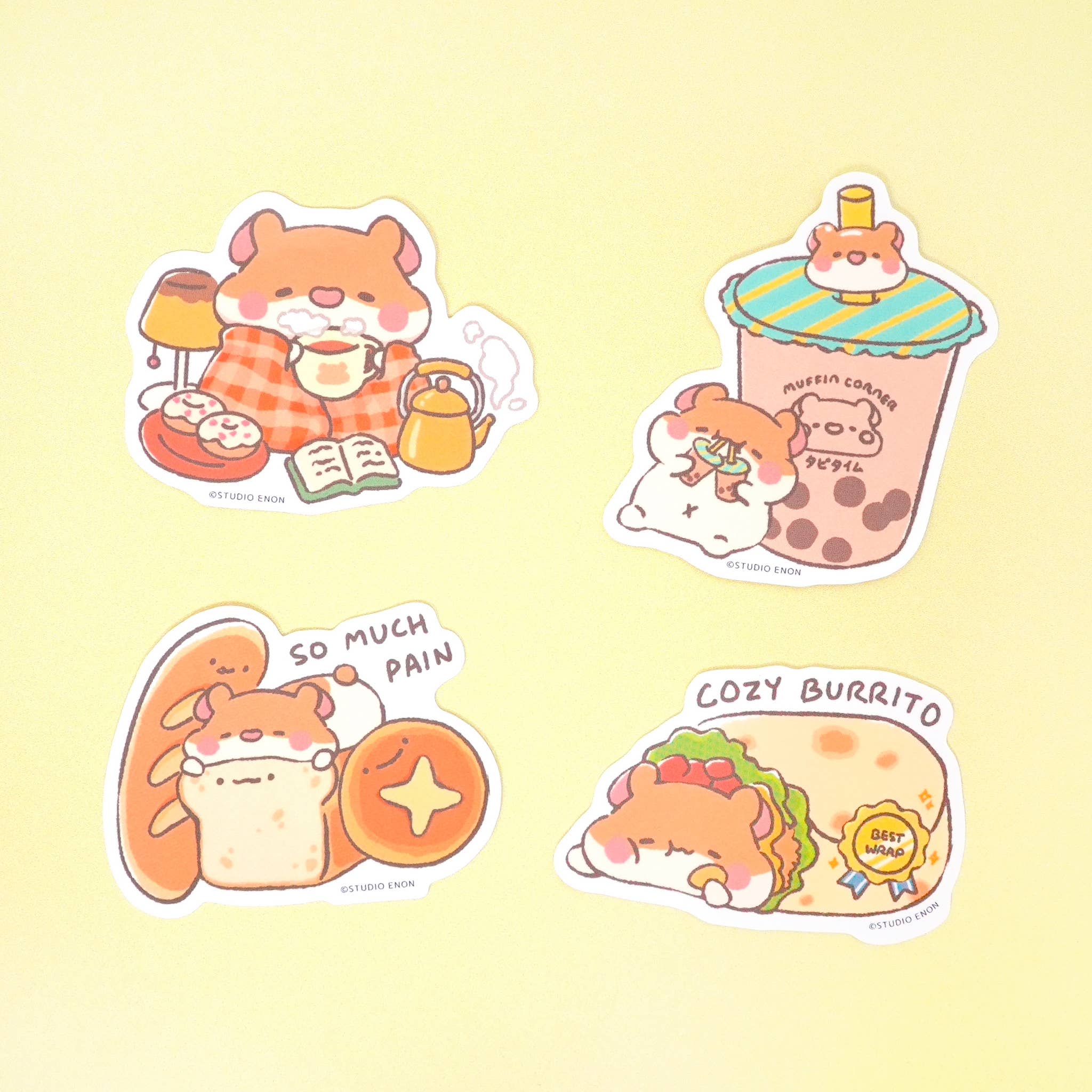 Studio Enon - Wholesale Sticker - Muffinmaru Cozy Burrito Sticker1