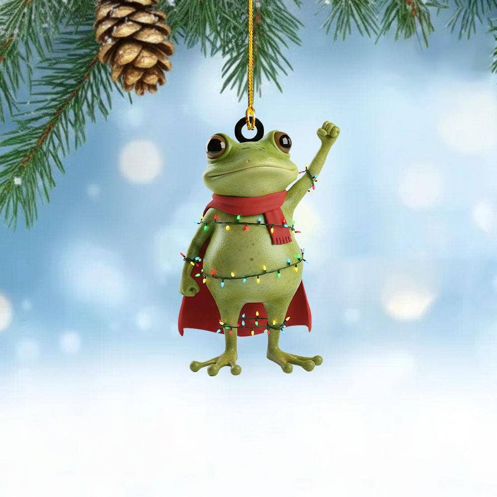 Embrova - Wholesale Ornament - Portland Frog Acrylic Ornament, Political Freedom Frog Decor