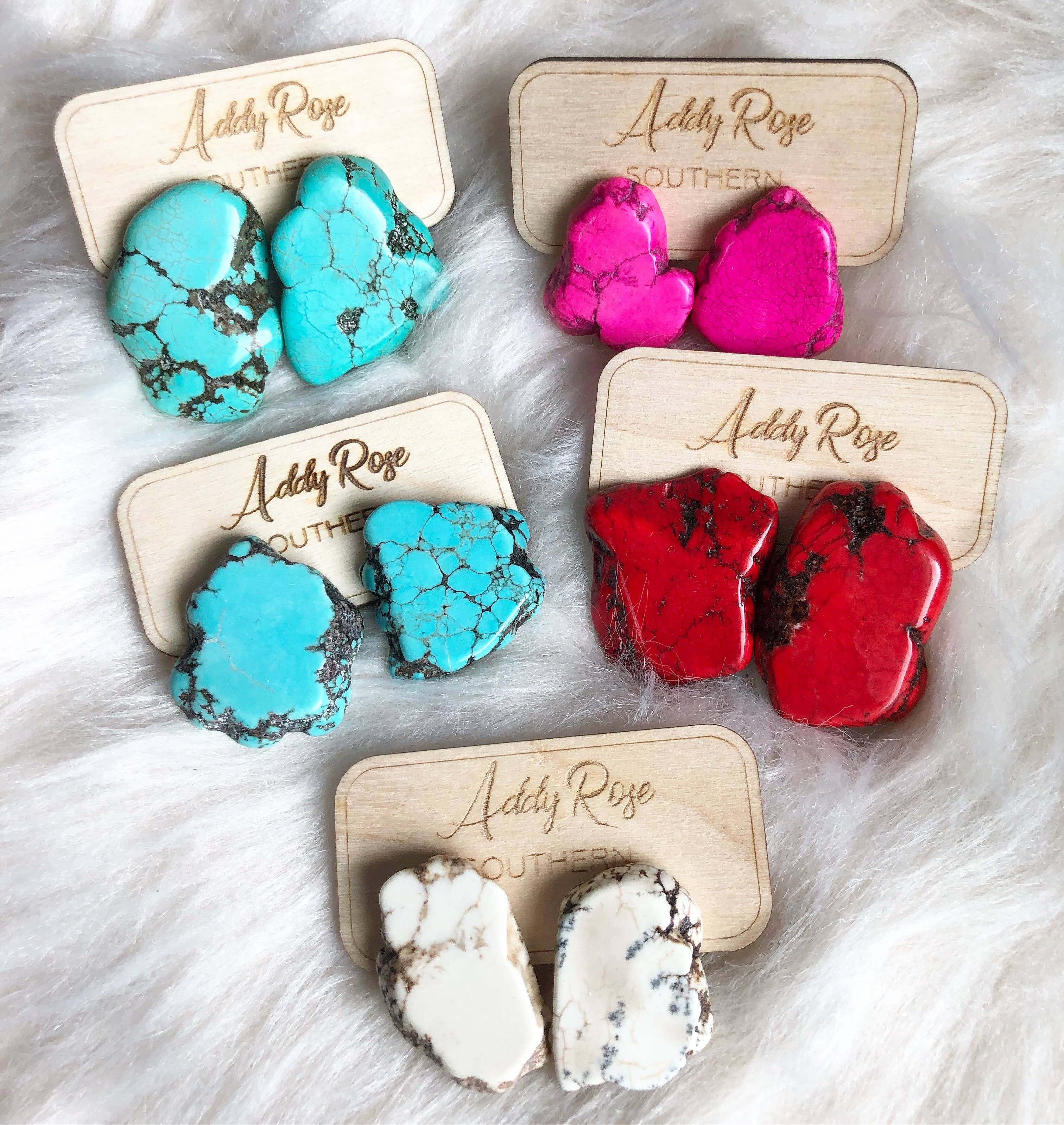 Addy Rose Southern - Wholesale Dangle Earrings - Slab Stud Earrings2