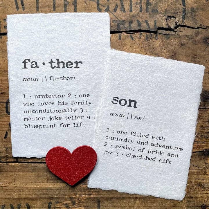 Alison Rose Vintage - Wholesale Art Print - father (from anyone) definition print on handmade paper