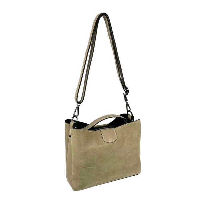 Chenson & Gorett - Wholesale Shoulder Bag - Women's - Women's Handbag with Grain Leather and Suede. Verano3